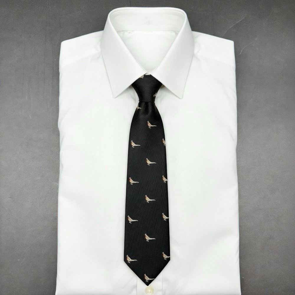 Polo Ralph Lauren Brittany Ltd‎ Vintage Pheasant Bird Tie 56 Inch Made in USA